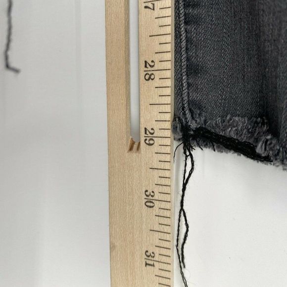 Madewell 10" High Rise Skinny Fit Jeans Women's Sz 30 Stretch Raw Hem Denim Gray - Picture 12 of 12